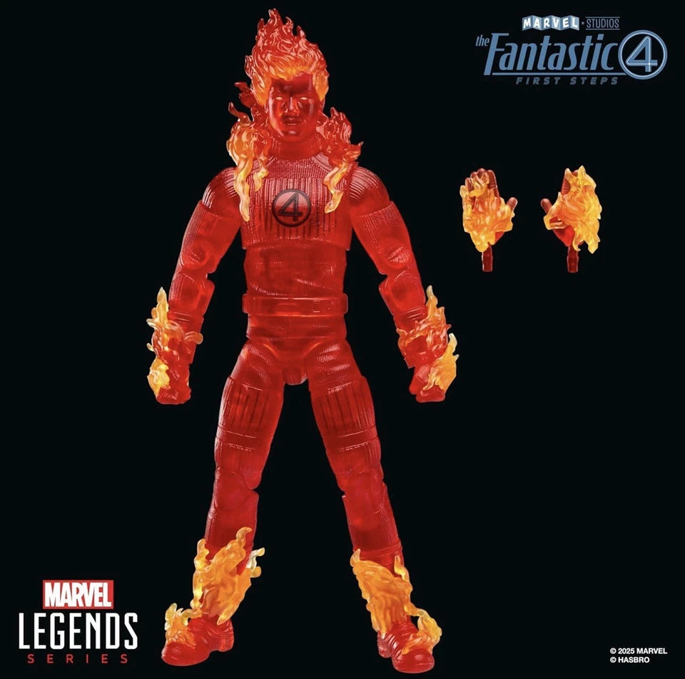 Marvel Legends Series: Hasbro 2025 The Fantastic 4: First Steps (HUMAN TORCH) 4+ New