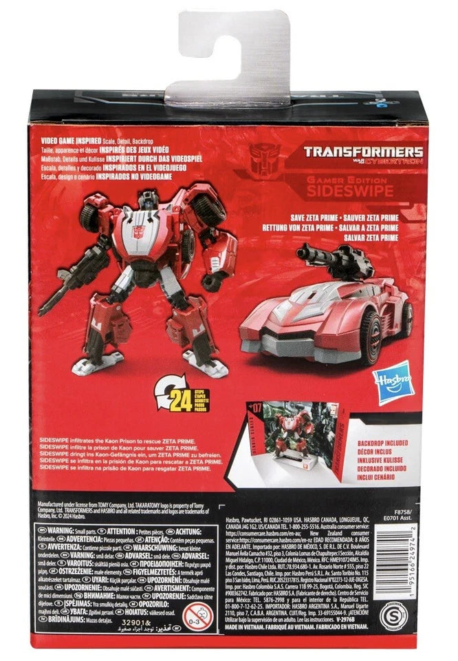 Transformers: Generations Hasbro 2024 War For Cybertron SS DC Gamer Edition 07 SIDESWIPE 8+ New
