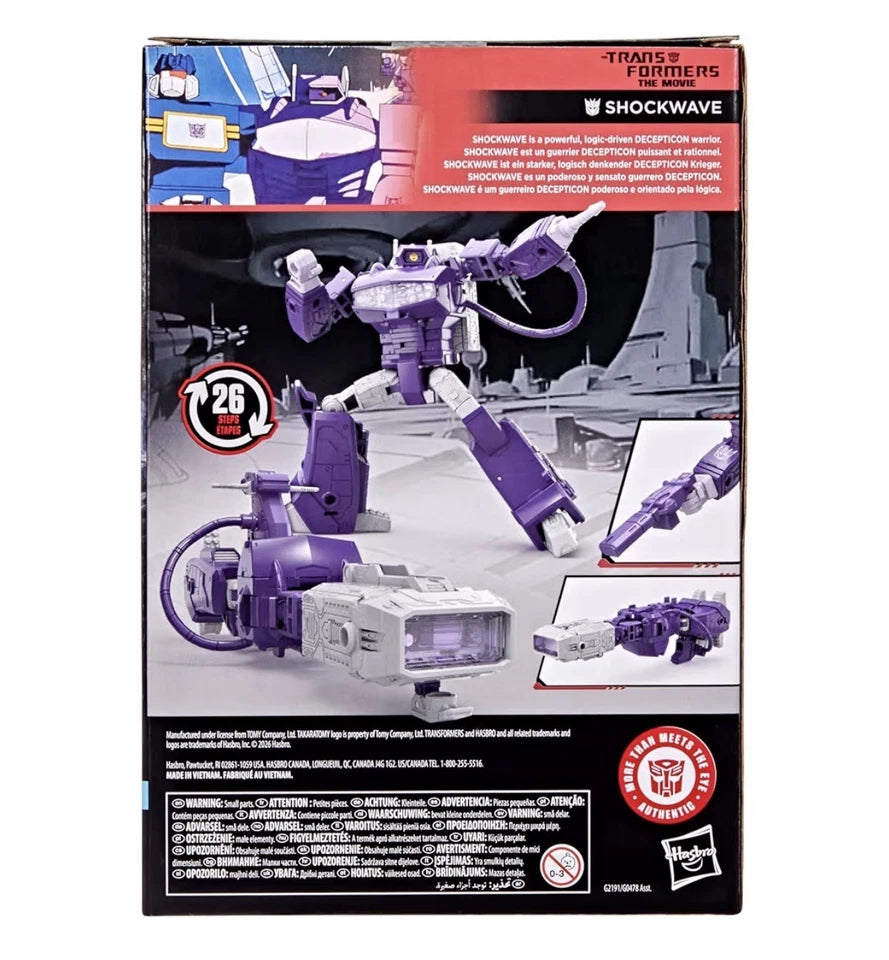 Transformers: The Movie Hasbro 2026 SS VC (SHOCKWAVE) 8+ Brand New