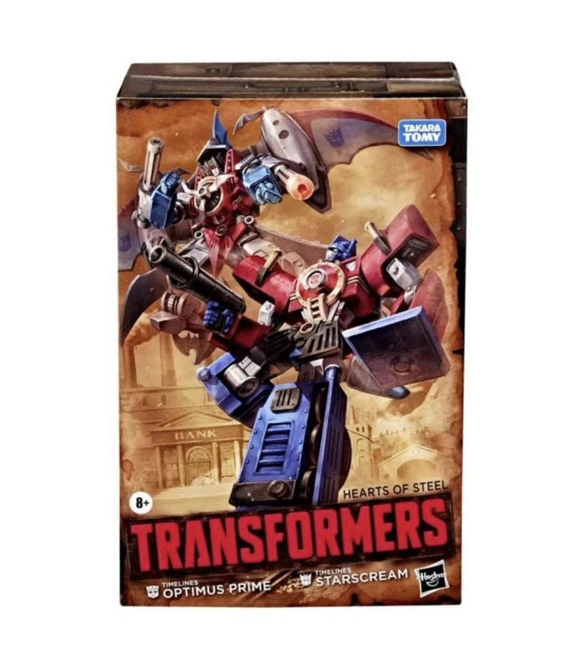 Transformers: Hearts Of Steel Hasbro 2025 Timelines OPTIMUS PRIME & STARSCREAM 8+ New
