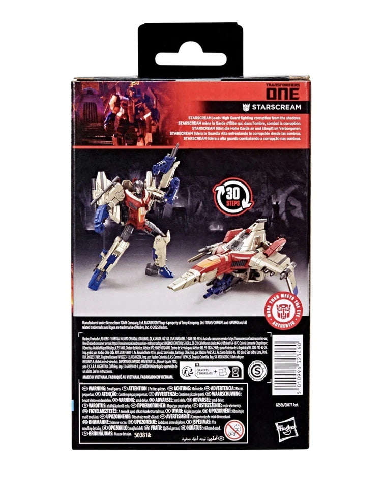 Transformers One Hasbro 2025 Studio Series Deluxe Class STARSCREAM 8+ Brand New