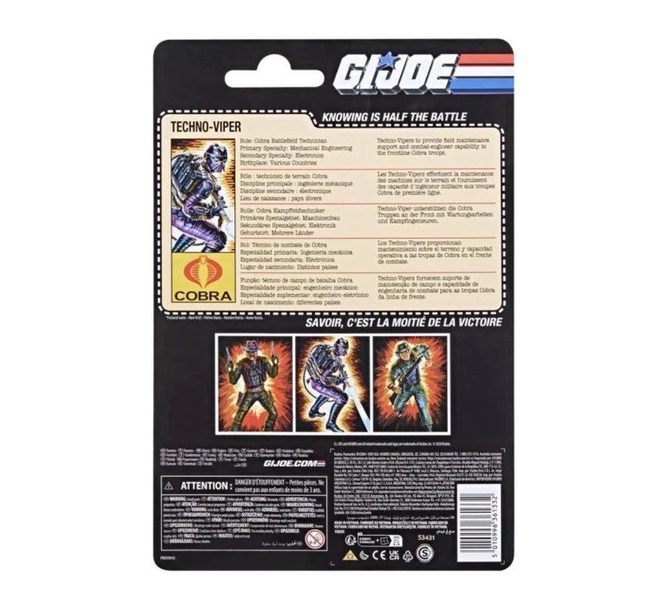 G.I. Joe Classified Series: Hasbro 2026 - Retro Cardback (TECHNO-VIPER) 4+ New