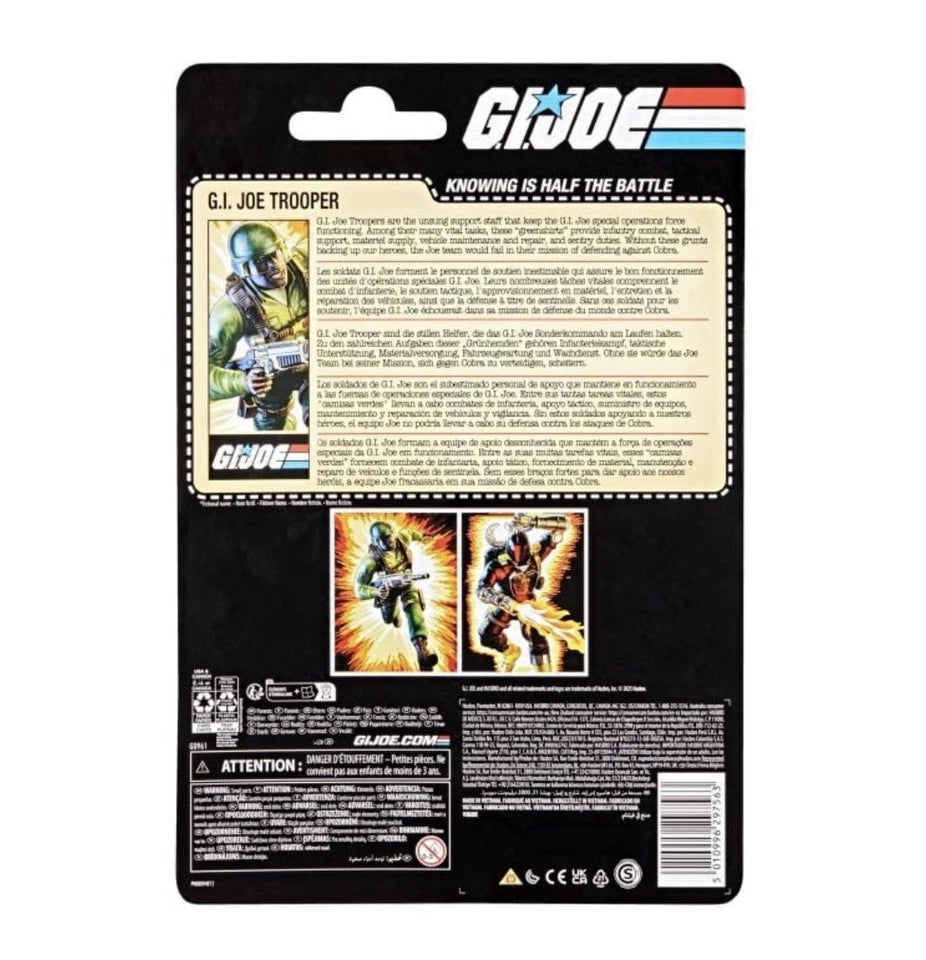 G.I. Joe Classified Series: Hasbro 2025 Retro Cardback G.I. JOE TROOPER 4+ New