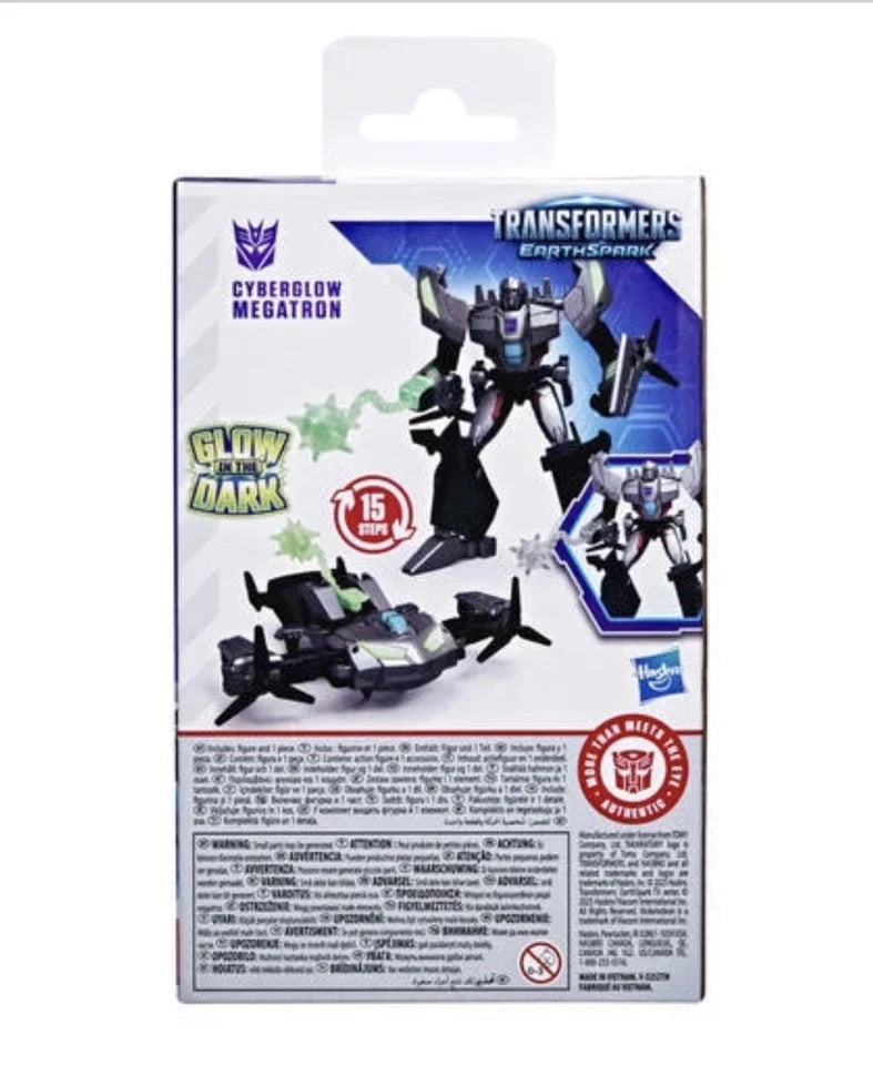 Transformers Earthspark: Hasbro 2025 Glow In The Dark CYBERGLOW MEGATRON 6+ New