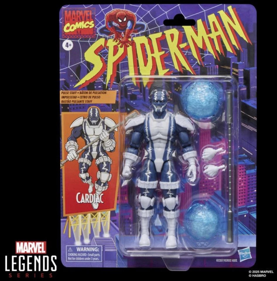 Marvel Legends Comics: Hasbro 2025 Retro Spider-Man (CARDIAC) 4+ Brand New