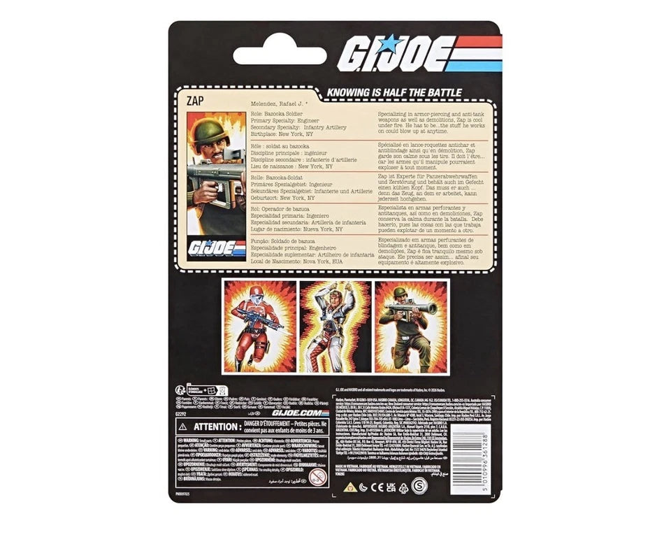 G.I. Joe Classified Series: Hasbro 2026 Retro Cardback RAFAEL “ZAP” MELENDEZ 4+ New