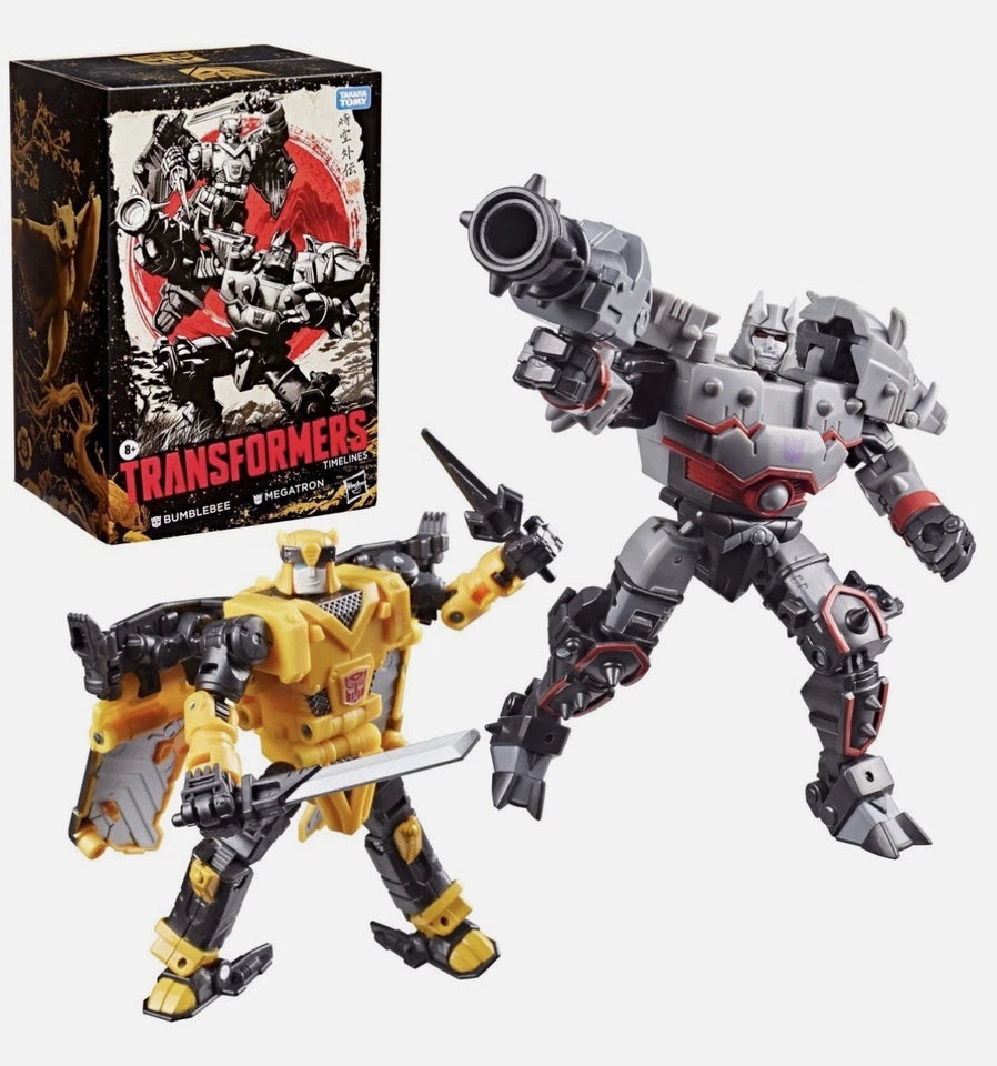 Transformers: Timelines Samurai Warriors Hasbro 2026 MEGATRON & BUMBLEBEE 8+ New
