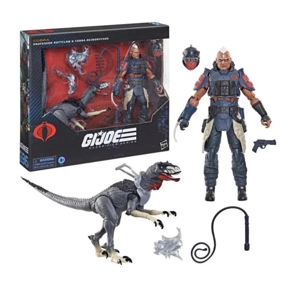 G.I. Joe Classified: Hasbro PROFESSOR ROTTCLAW & COBRA DEINONYCHUS #196) 4+ New