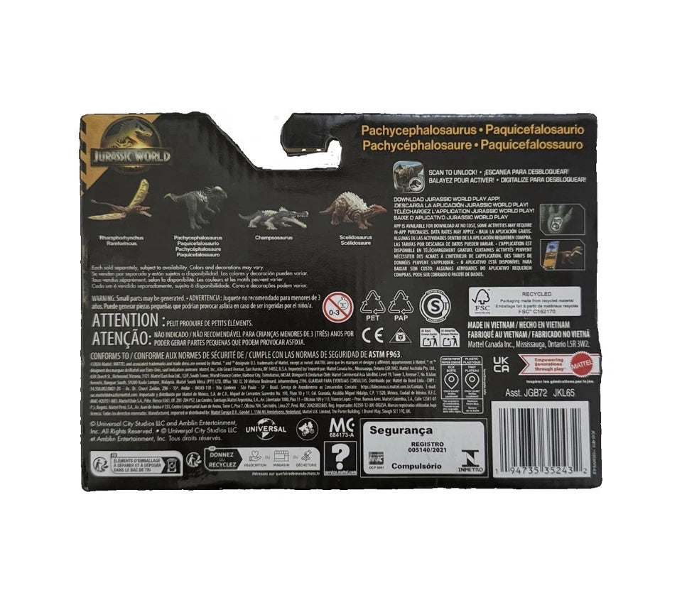 Jurassic World: Survival Mattel 2026 - Frenzy Pack (PACHYCEPHALOSAURUS) 4+ Brand New