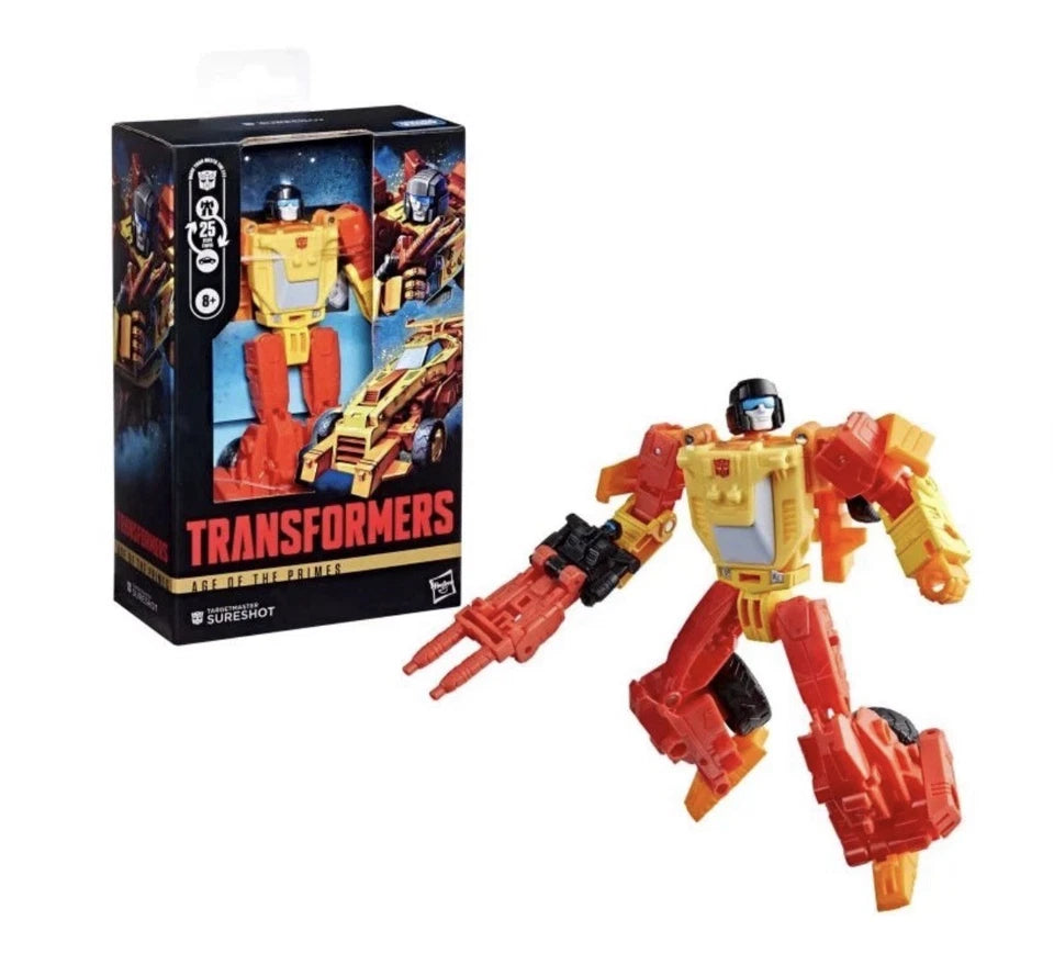 Transformers: Age Of The Primes Hasbro 2026 Deluxe Class (TARGETMASTER SURESHOT) 8+ New
