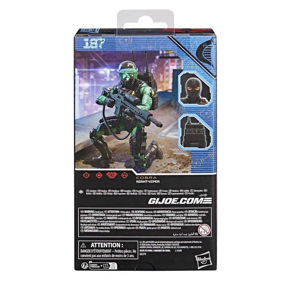 G.I. Joe Classified Series: Hasbro 2026 (NIGHT-VIPER #187) 4+ Brand New
