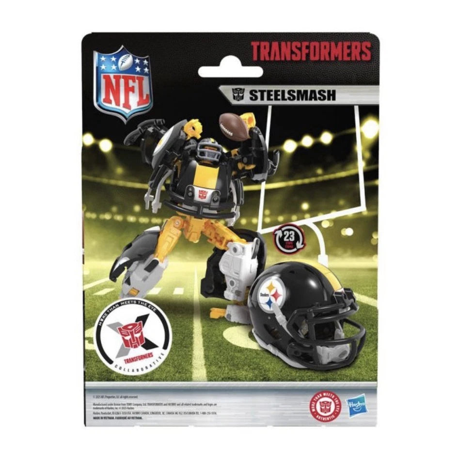 Transformers: Collaborative Hasbro 2025 NFL PITTSBURGH STEELERS (STEELSMASH) 8+ New