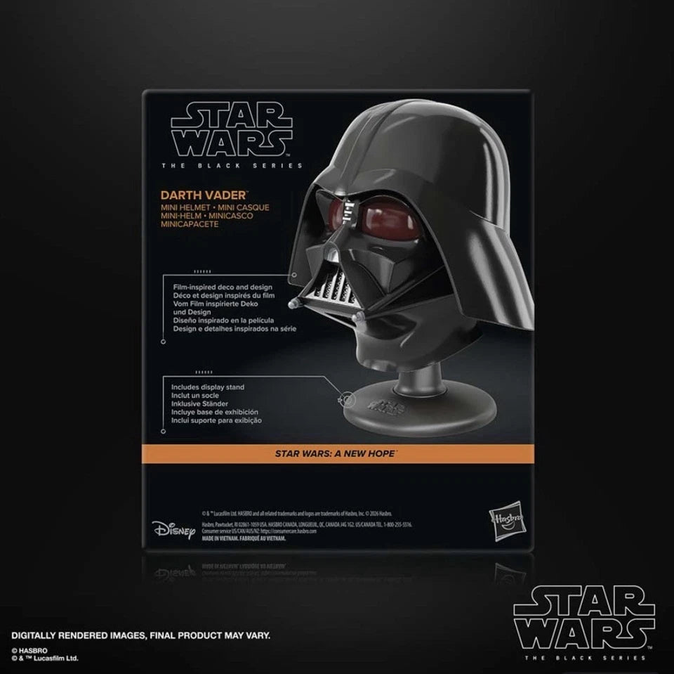 Star Wars: A New Hope Hasbro 2026 The Black Series (DARTH VADER) Mini-Helmet 4+ New