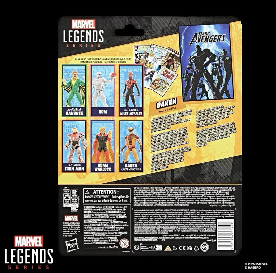 Marvel Legends Series: Hasbro 2025 Dark Avengers DAKEN (Wolverine) 4+ Brand New