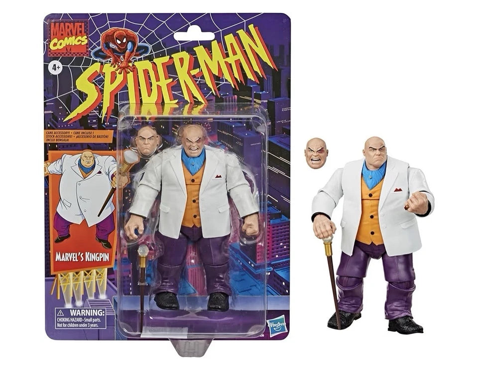 Marvel Legends Comics: Hasbro 2020 Retro Spider-Man (MARVEL’S KINGPIN) 4+ New